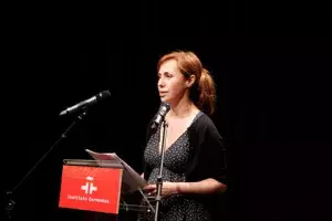 La actriz Ana Otero, durante su participación