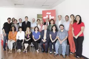 Carmen Caffarel, Antonio Martínez, junto a los participantes