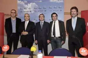 Los participantes en el acto de presentación del festival