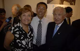 Carmen Caffarel, Dong Yaohui y Juan Antonio Samaranch