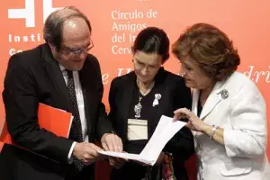 Ángel Gabilondo, Ángeles González-Sinde y Carmen Caffarel