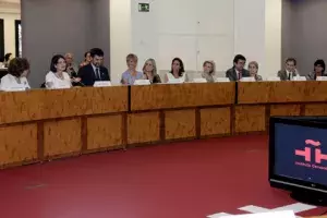 La Primera Dama de Panamá, toma la palabra en el encuentro cultural.
