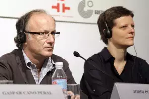 Jordi Pujol, coleccionista y Anja Nathan-Dorn, directora del Kölnischer Kunstverein de Colonia.