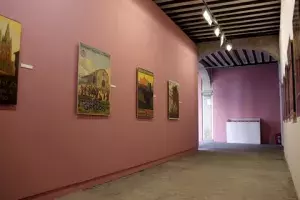 Vista parcial de la exposición «El cartel de turismo» 