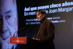 Luis García Montero durante el homenaje