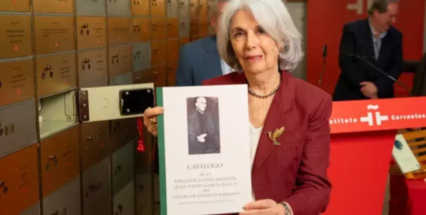 Ana Rosa García Palacios, hija del homenajeado,
