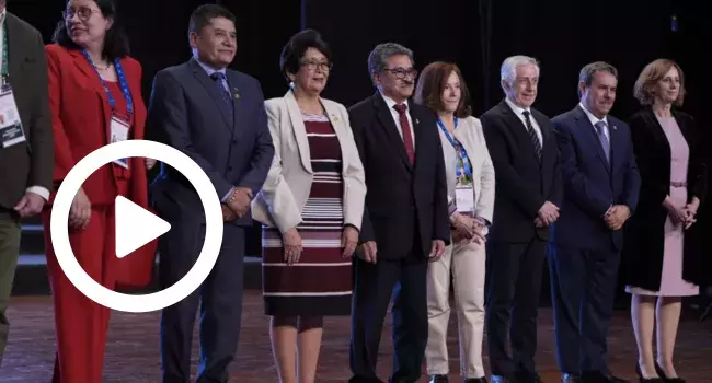 De izda. a dcha.: Zoila Vega, musicóloga; Víctor Hugo Rivera Chávez, alcalde de Arequipa; Hugo Rojas Flores, rector de la Universidad Nacional de San Agustín; la académica de la RAE, Aurora Egido; Álvaro García Santa-Cecilia, director Académico del Insti De izda. a dcha.: Zoila Vega, musicóloga; Víctor Hugo Rivera Chávez, alcalde de Arequipa; Hugo Rojas Flores, rector de la Universidad Nacional de San Agustín; la académica de la RAE, Aurora Egido; Álvaro García Santa-Cecilia, director Académico del Instituto Cervantes; Francisco Javier Pérez, secretario general de la ASALE y Carmen Noguero, secretaria general del Instituto.