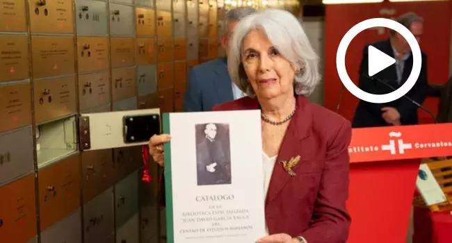 Ana Rosa García Palacios, hija del homenajeado,