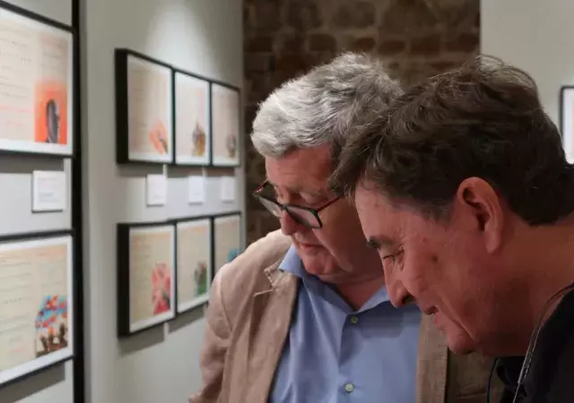 Inauguración de la exposición sobre La Cartilla escolar antifascista
