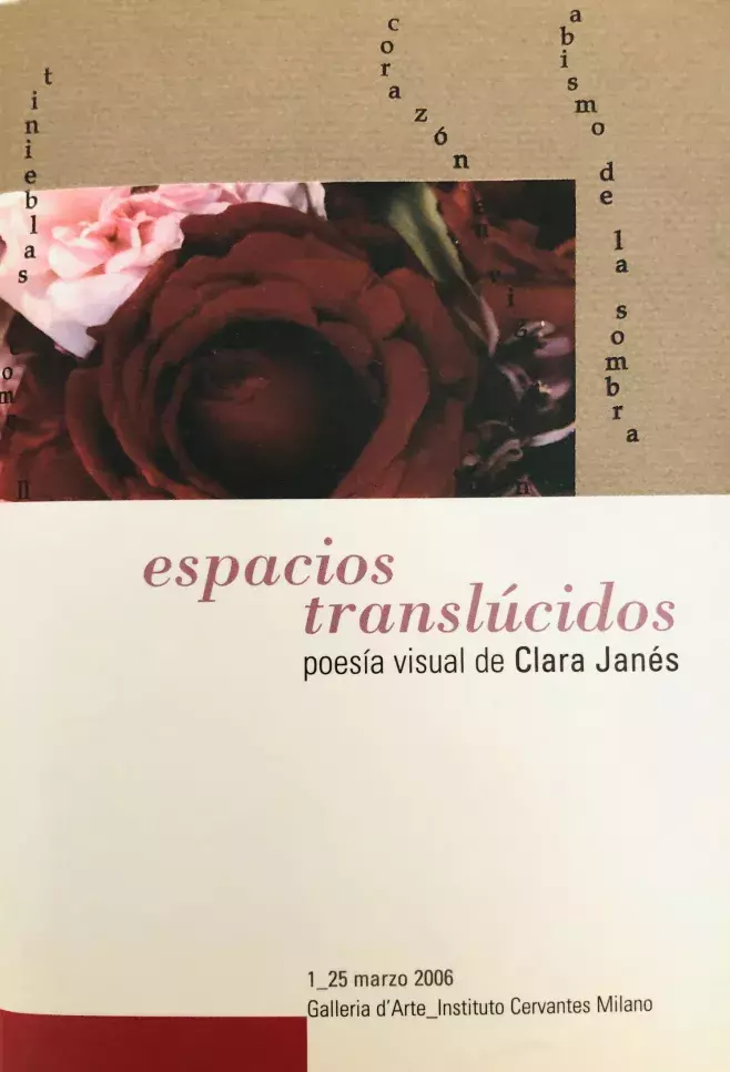 Espacios translúcidos. Poesía visual de Clara Janés