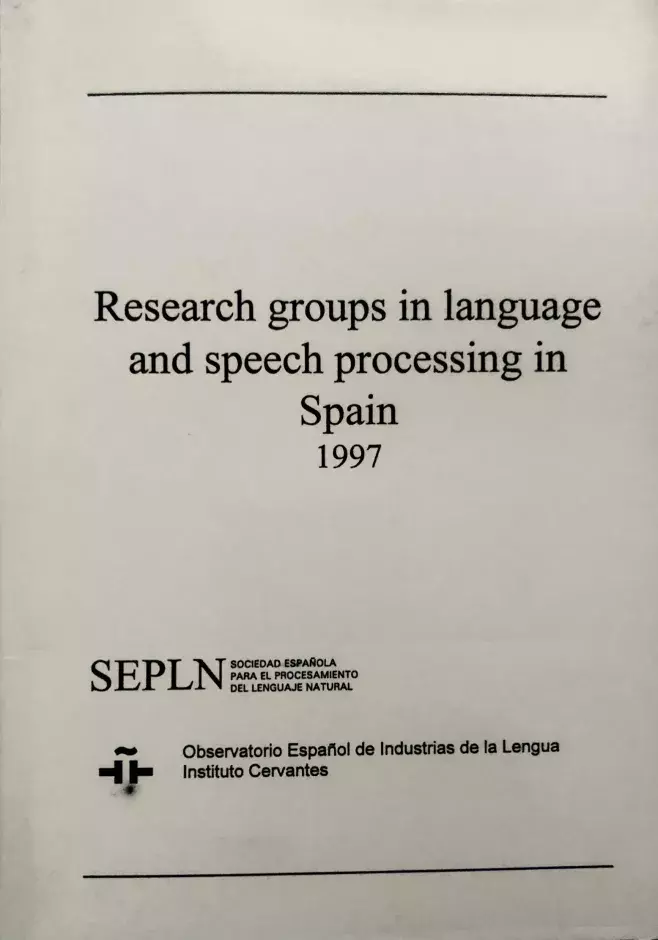 Research Groups in Language and Speech Processing in Spain