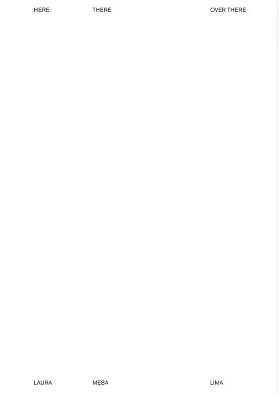 Here, There, Overthere. Laura Mesa Lima [Aquí, ahí, allí]