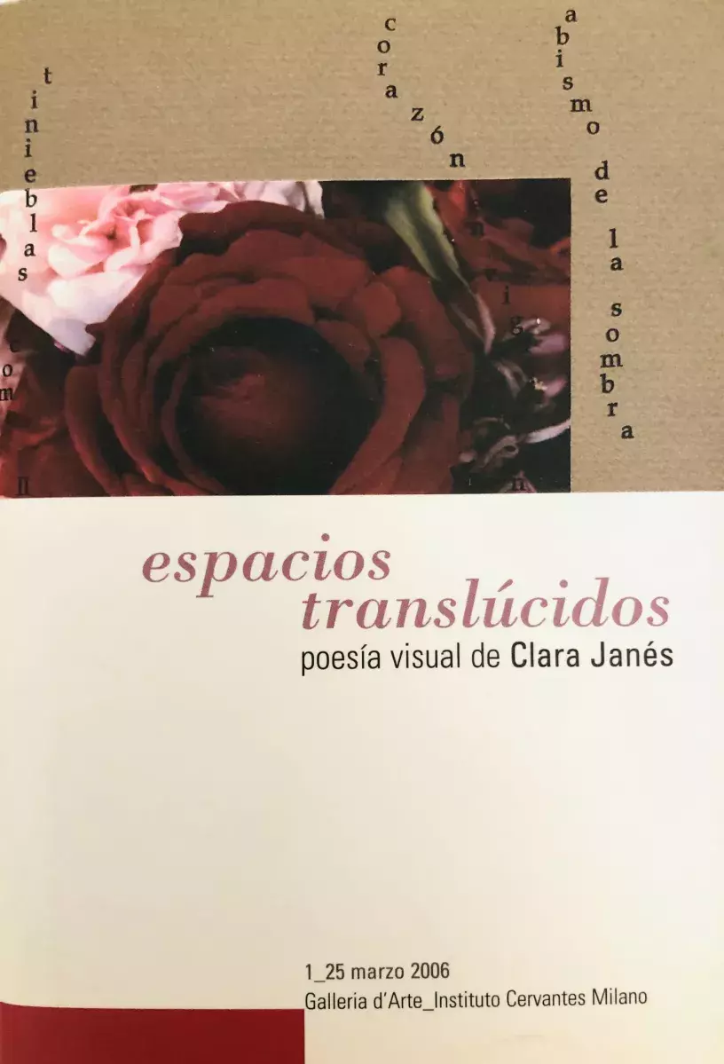 Espacios translúcidos. Poesía visual de Clara Janés