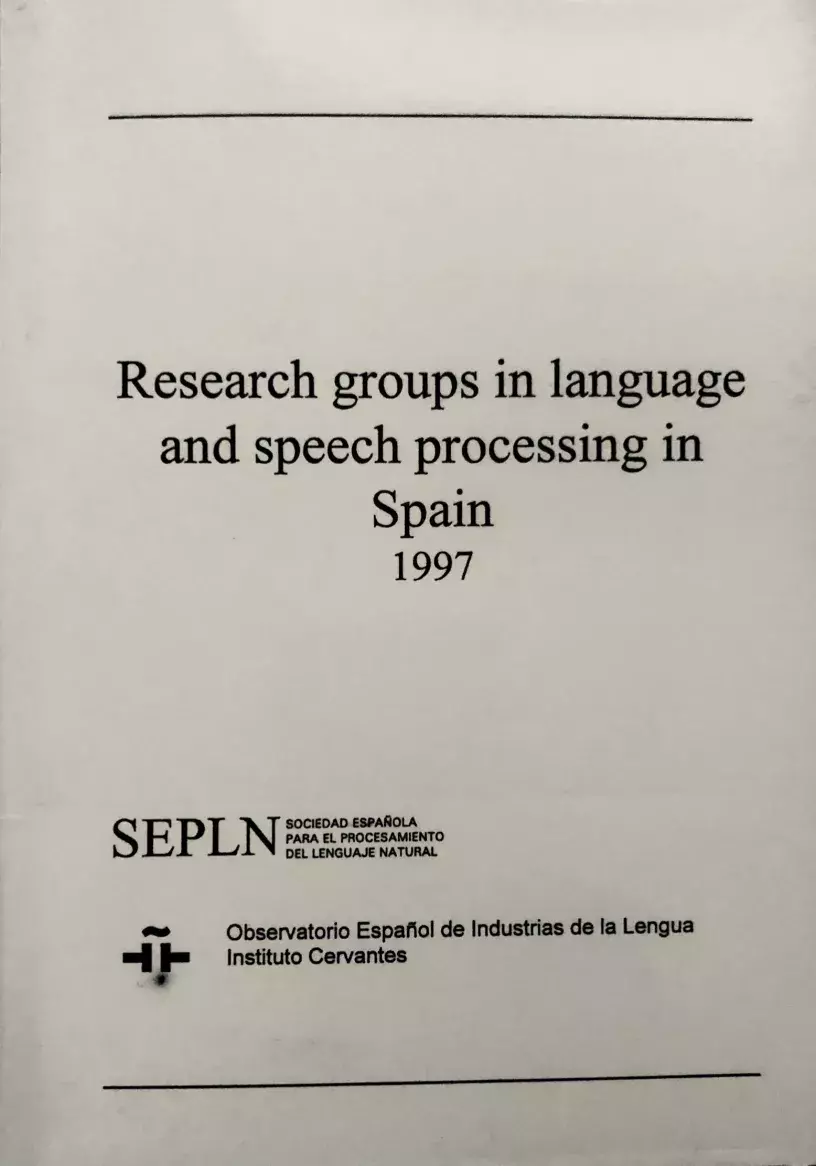 Research Groups in Language and Speech Processing in Spain