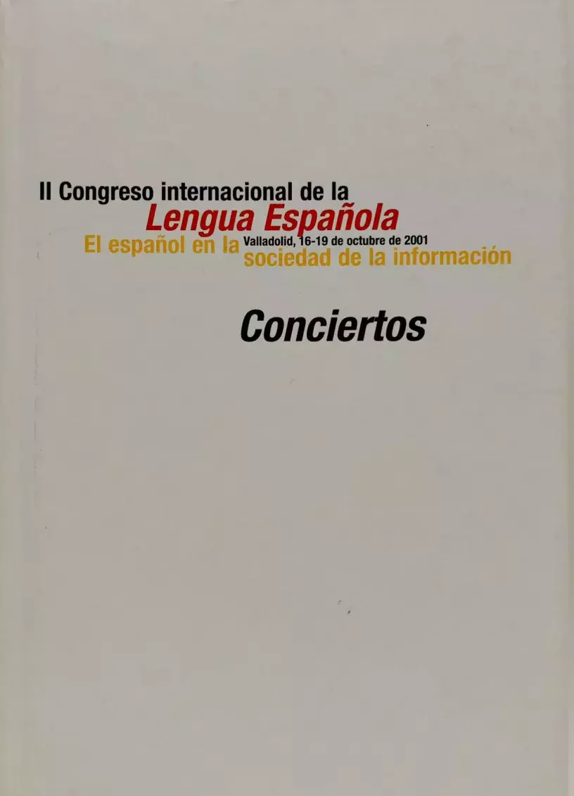 II Congreso Internacional de la Lengua Española. Conciertos